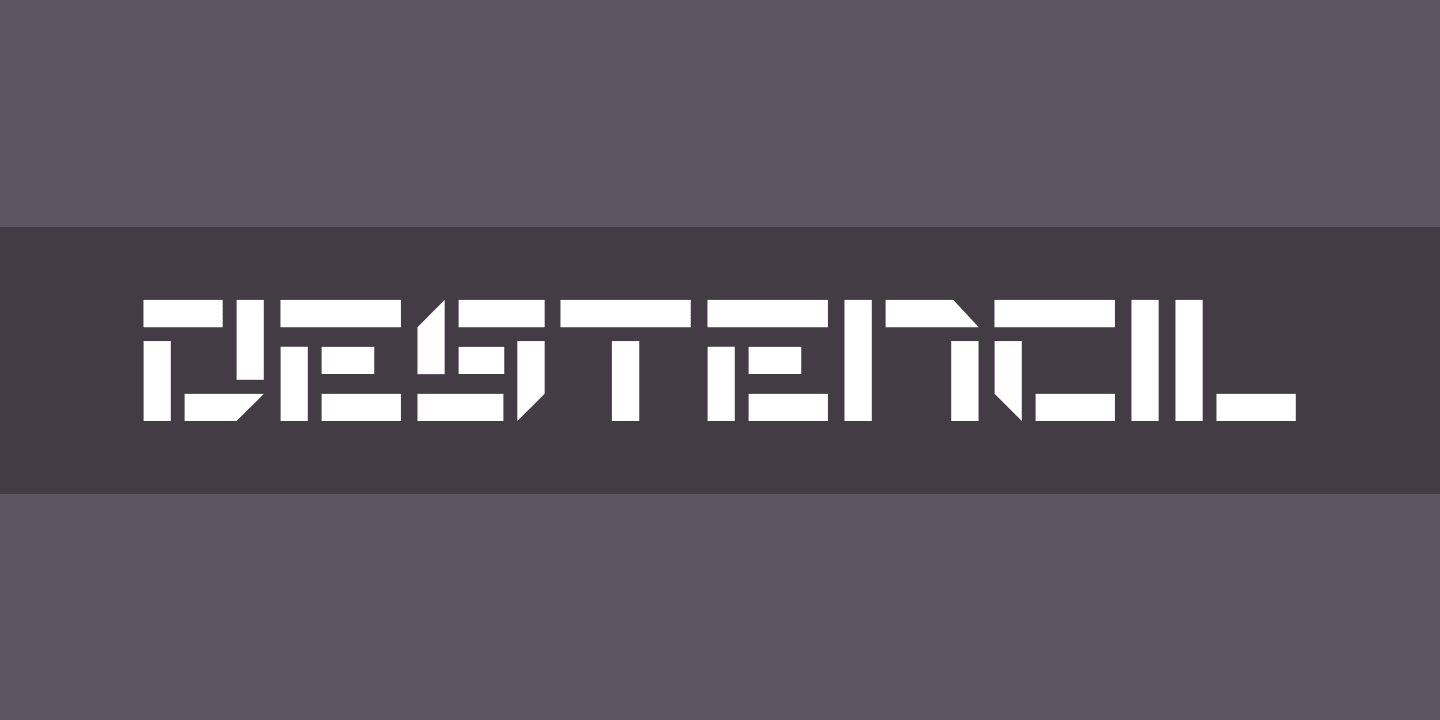 Schriftart DeStencil